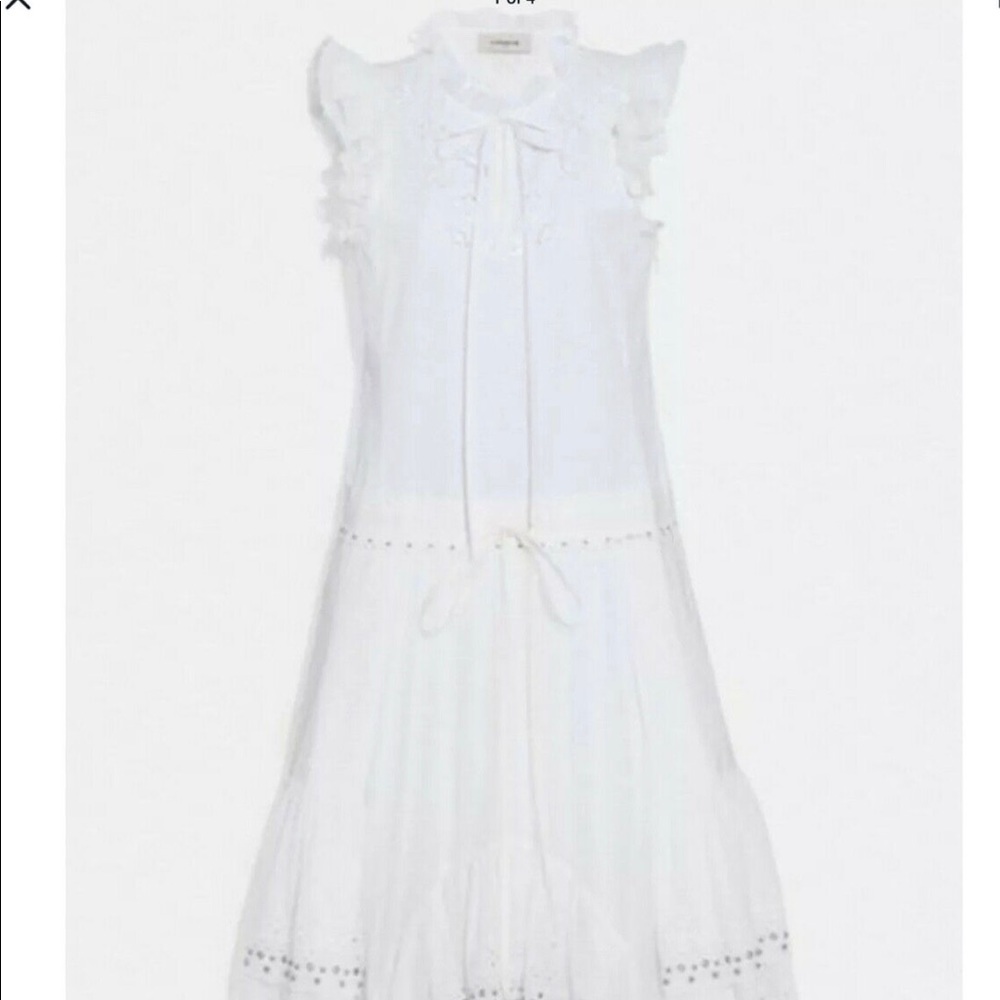 Coach Cotton Prairie Dress Metal Studs Ruffles